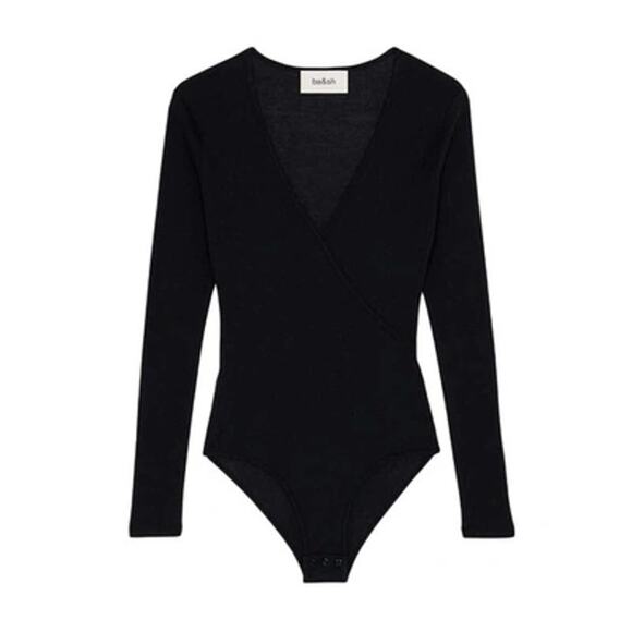 New ~ BA&SH ~ Celia Faux Wrap Bodysuit Size L - Picture 11 of 11